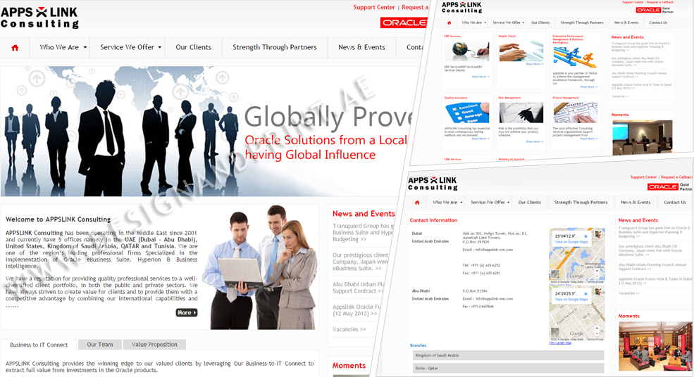 website layout for IT and communication