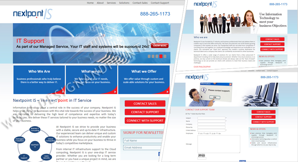website layout for IT company in USA