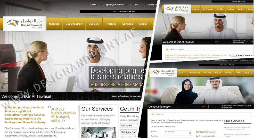 website layout for business consultants