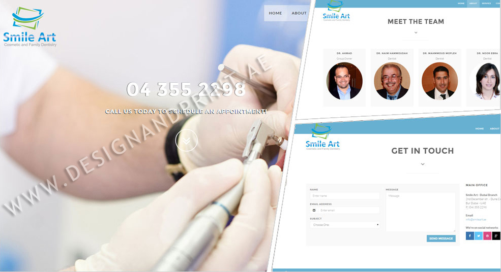 website layout for dentail clinic