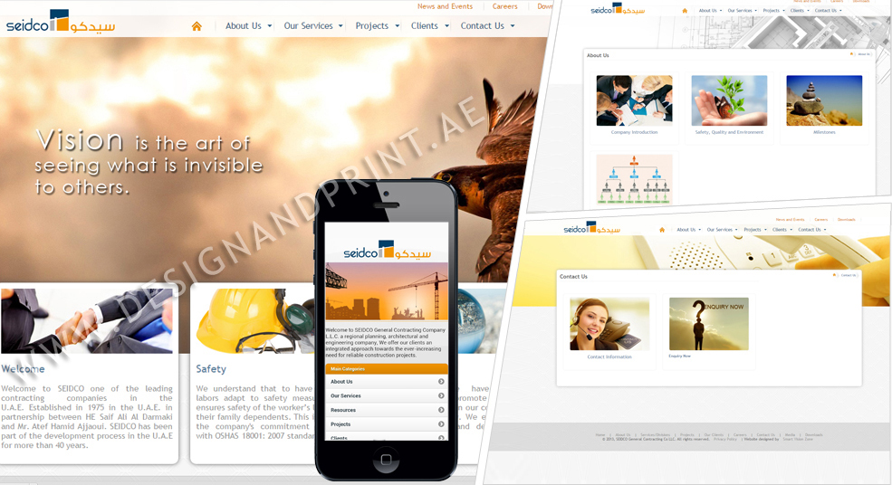 website layout for general contracting-company