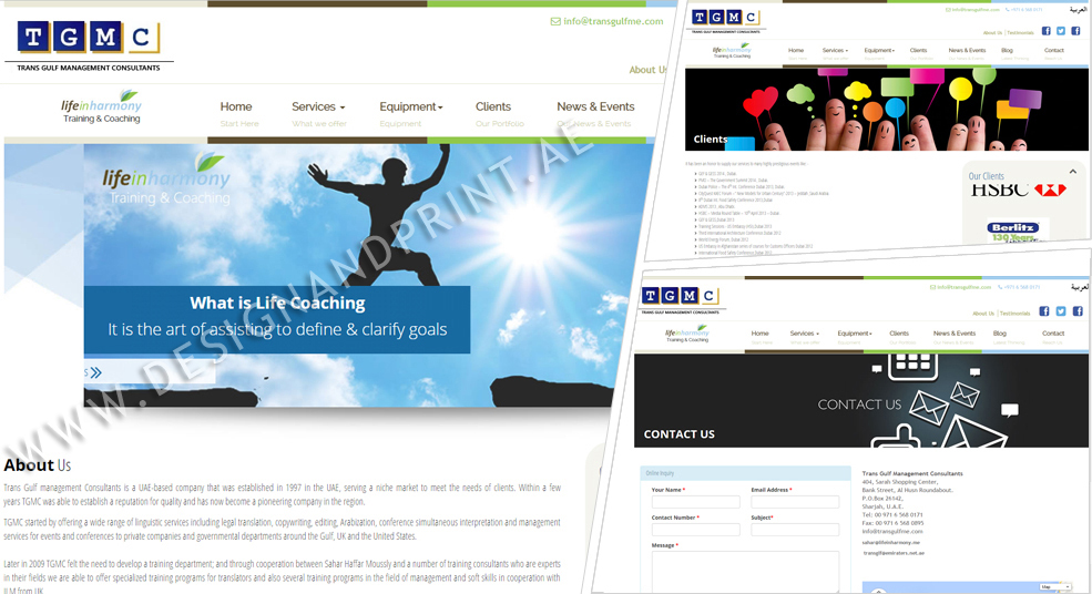 website layout for management consultants