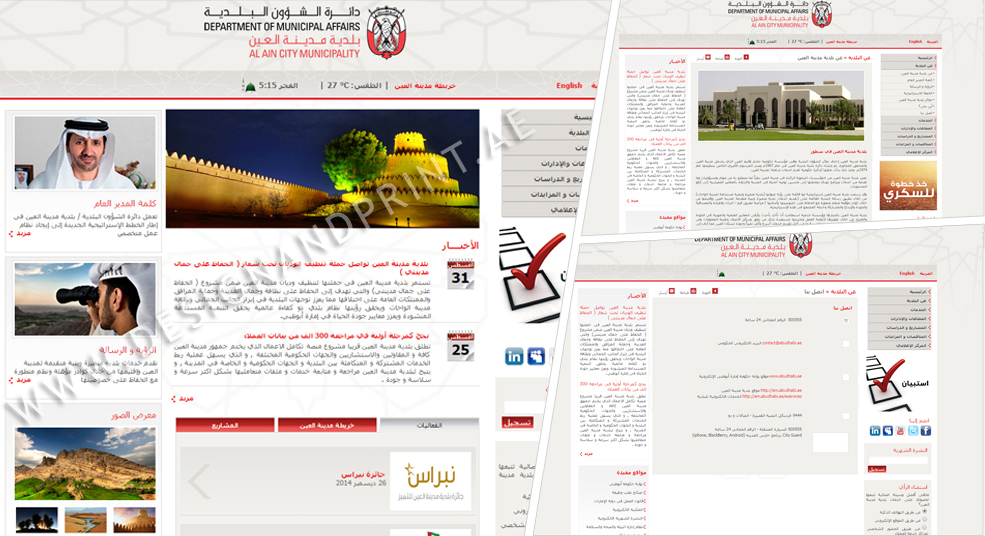 website layout for municipality govt entity