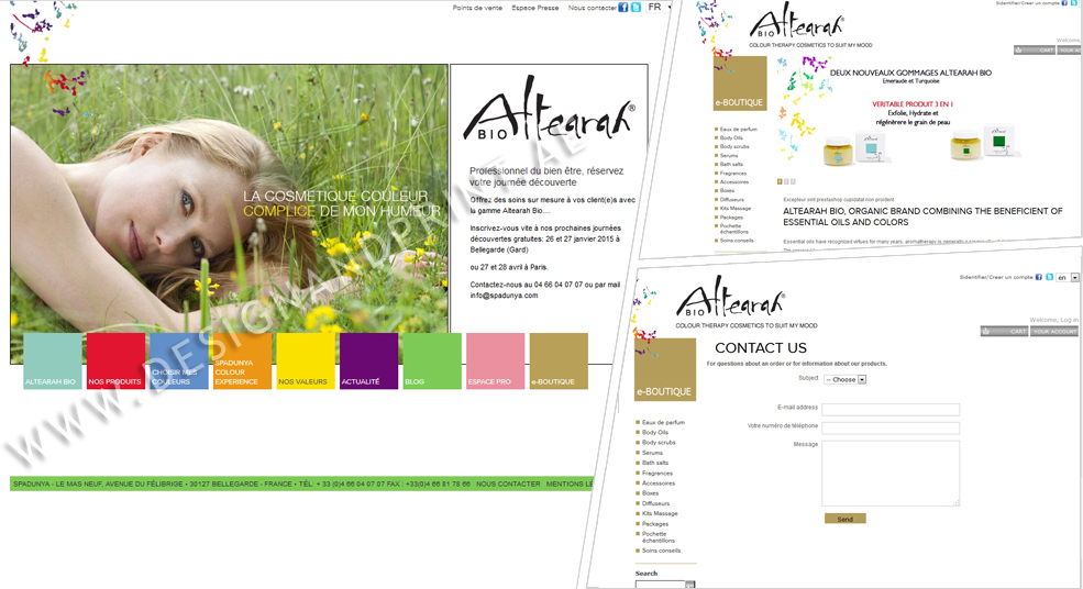 website layout for online store france